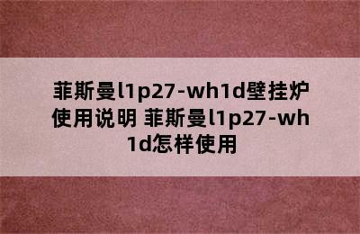 菲斯曼l1p27-wh1d壁挂炉使用说明 菲斯曼l1p27-wh1d怎样使用